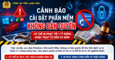 Cài đặt, kinh doanh phần mềm không bản quyền có thể bị phạt lên tới 1 tỉ đồng